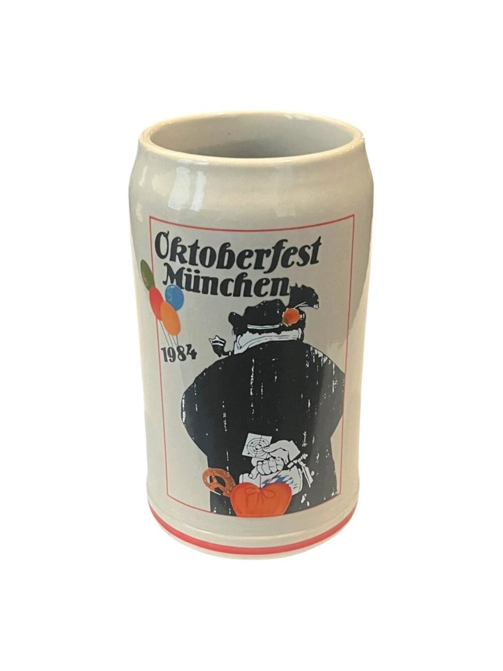 Rastal Oktoberfest Munchen 1984 Beer Stein 1L Emil Sogor Graphic Germany Mug